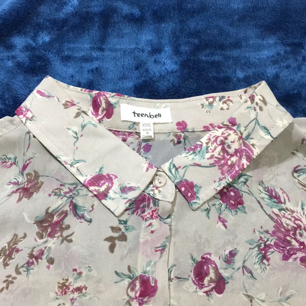 Sheer floral top